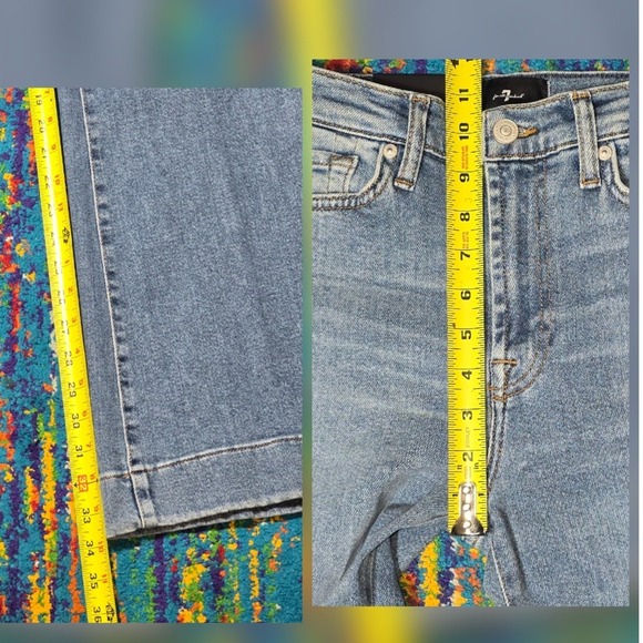 NWT 7 For All Mankind Modern Dojo Luxe Vintage Oceanstone Womens 28 x 34 - Picture 6 of 9